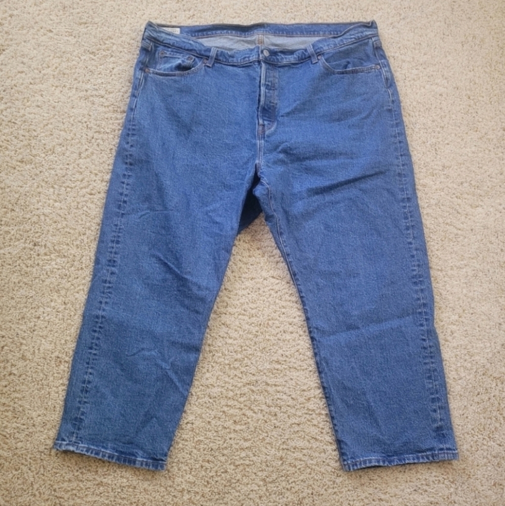 Levi's 501 Original Fit Jeans Plus Size 22W High Rise Button Fly Blue Classic